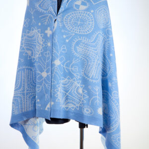 Pleed helesinine-valge